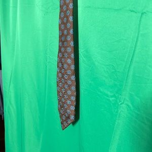 RUBINACCI brown liquid gloss effect silk neck tie